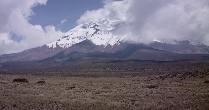 Landscape of El chimborazo, Ecuador, andes, andean mountains snow peak