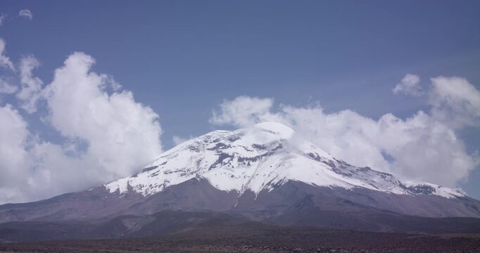 Landscape of El chimborazo, Ecuador, andes, andean mountains snow peak