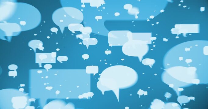 Floating Chat Bubbles and Digital Messages
