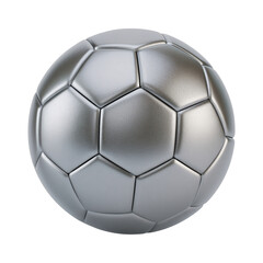 Obraz premium Silver soccer football ball isolated