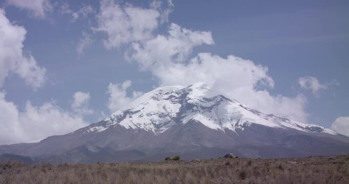Landscape of El chimborazo, Ecuador, andes, andean mountains snow peak