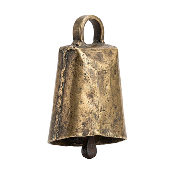  Vintage Rustic Pastoral Metal Bell with Forged Seam and Clappe