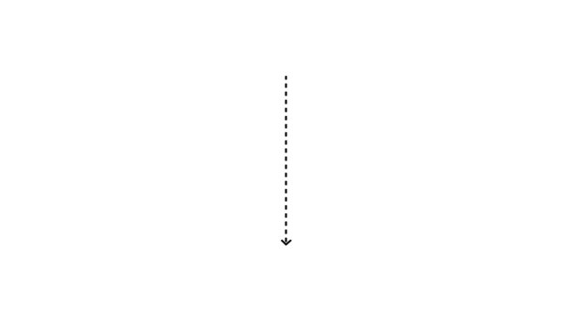 Minimalist vertical downward arrow animation on white background, simple directional pointer 4k Stock video.