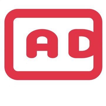 Minimalist red logo icon with letters A and D, modern graphic symbol for branding, clean corporate identity emblem on white background 4k aimation.