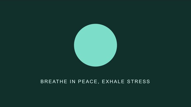 Breathe in peace, exhale stress: minimalist guided breathing animation for mindfulness, meditation, and mental health wellness 4k