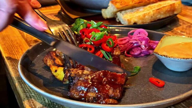 A Delicious Taste of Norwegian Cuisine, Showcasing Rich Flavors and a Memorable Dining Experience in Fl&aring;m, Aurland, Norway - Close Up