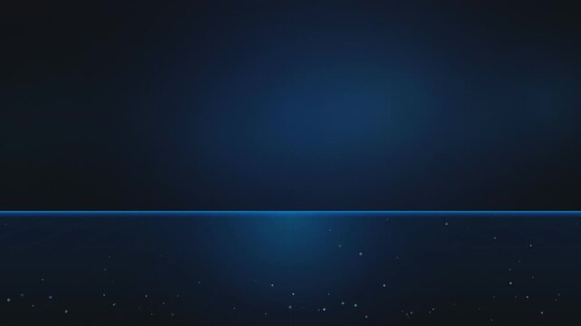 Abstract dark blue digital background with glowing lines and particles futuristic grid motion graphic for technology and science themes.