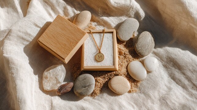 Jewelry necklace with initial pendant