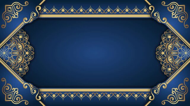 Motion graphic, luxurious background featuring an ornamental gold mandala