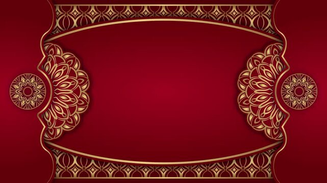 Motion graphic, luxurious ornamental mandala background.