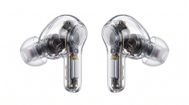 Studio Quality Transparent IEM Earphones with Silicone Eartips