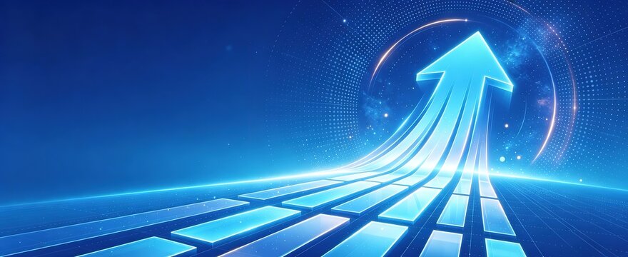 Blue tech‑themed abstract background. fits business presentation slides, financial‑growth banners, tech‑company web headers and marketing report visual illustrations.