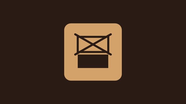 Do Not Stack Icon Symbol on Light Cardboard Background
