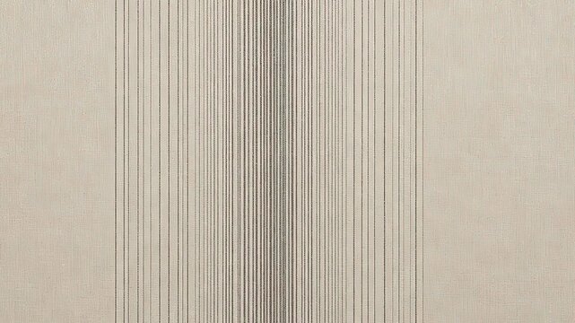Vertical Pinstripe Light Beige Dense Fine Dark Grey Lines Varying Thickness Woven Textile