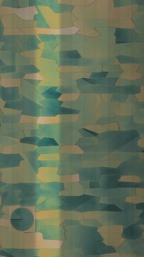 Aerial Farmland NDVI False Color Map With Drone Survey Swath And Center Pivot Irrigation Seamless Loop in calm sand tones vertical 9:16
