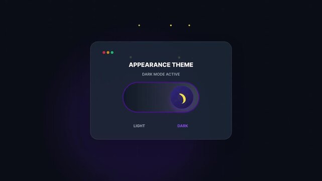 Neumorphic Toggle Switch Animation Light and Dark Mode Theme