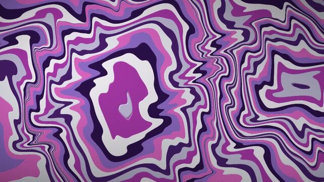 Swirling marbled paint and ink flowing in a suminagashi pattern seamless loop in rich violet tones