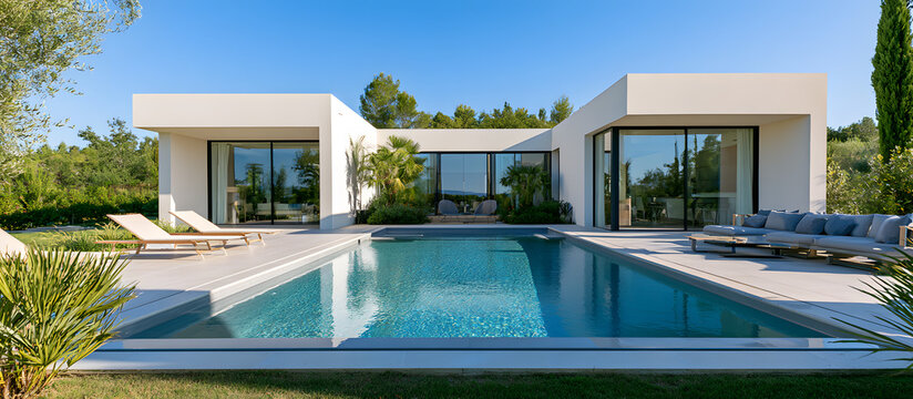 Contemporary villa with a pool