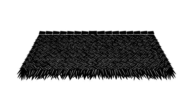 Thatch roof panel vector illustration isolated on white background