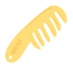 handdrawn yellow comb illustration