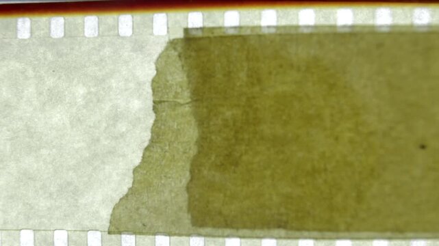 35mm Film Reel Leader with Vintage Analog Film Texture