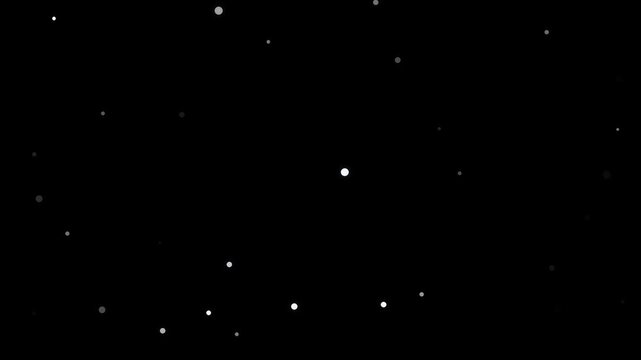 白く淡い塵が画面全体に均等にまばらに漂う透過素材のシームレスループ動画