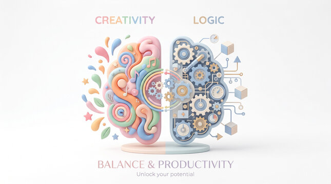 Balancing creative imagination with logical thinking for optimal productivity