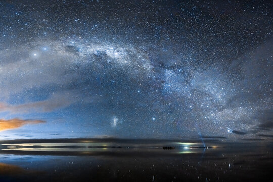 Milky Way arching over the Salar de Uyuni, Bolivia