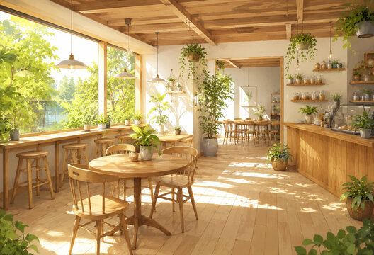 観葉植物が多いカフェ