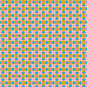 Abstract geometric pattern in a minimalist retro style Simple mosaic background in muted pastel shades of pink, blue, cream, mustard Suitable for fabric printing, textile design, and gift wrapping