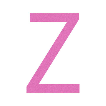 Pink letter Z PNG element with subtle grain texture
