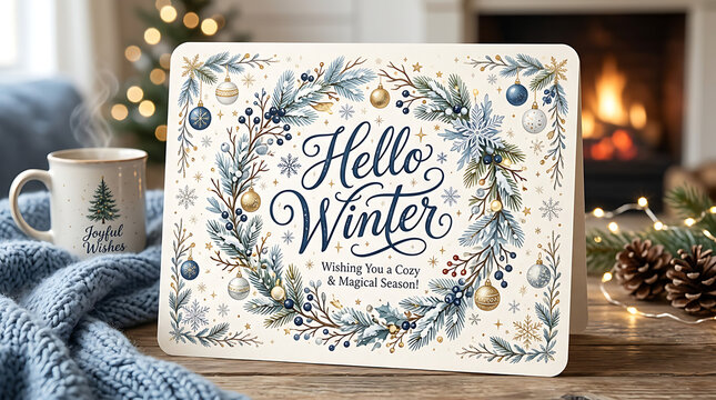 Handmade holiday ornament with snowflake design