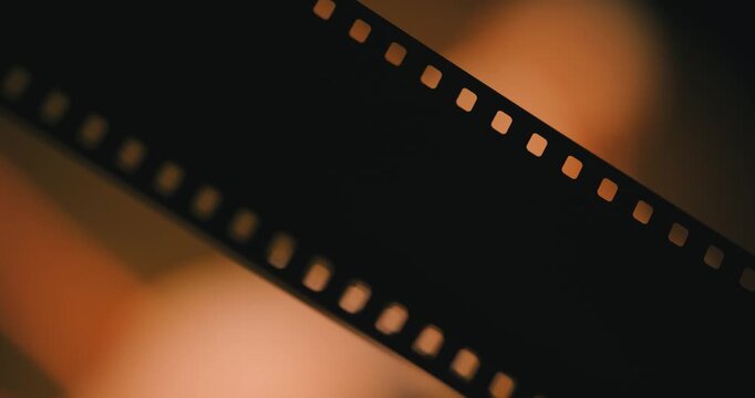 35mm Camera Film Strip Close Up with Analog Film Texture