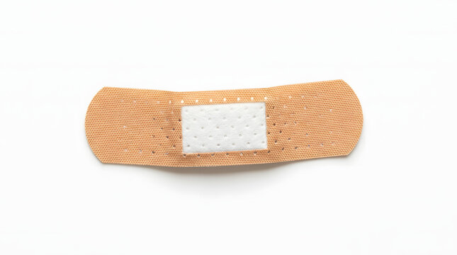 Elastic band with a white label on a beige background