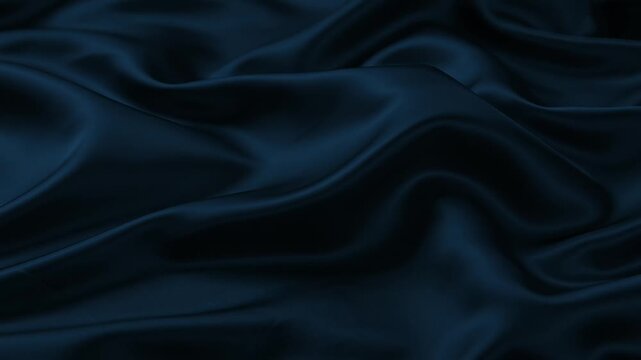 Abstract red waves moving gracefully, dark fluid silk surface with smooth ripples and glowing highlights, hypnotic seamless loop animation, modern motion graphics background for website, presentation