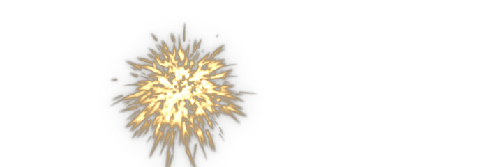 Obraz premium Warm Explosion Debris Fragments Overlay, Isolated on Transparent Background. Isolated glowing explosion debris fragments for VFX, motion graphics and cinematic compositing.