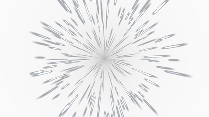 Fototapeta premium White Hyperspace Star Warp Overlay, Isolated on Transparent Background. Isolated glowing hyperspace star warp for VFX, motion graphics and cinematic compositing.