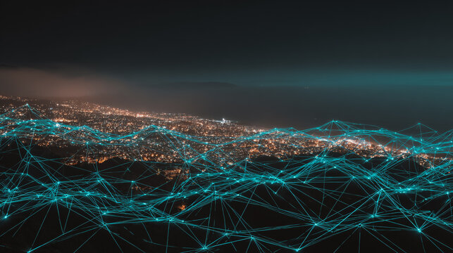 Smart digital Innovation city with connection network reciprocity over the city of future smart wireless digital city and social media networking systems that connects people with in city
