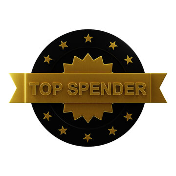 3d icon top spender badge