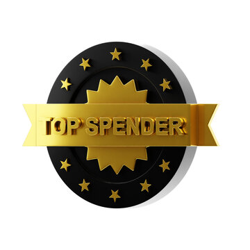 3d icon top spender badge
