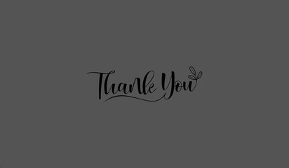 Thank you elegant calligraphy typography with small decorative © Graphics World