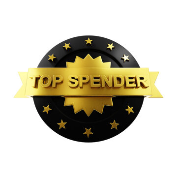 3d icon top spender badge