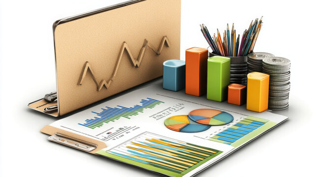 Flat design investment portfolio folder icon