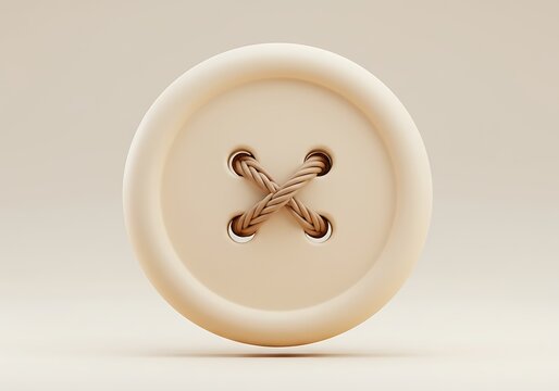 Cream Button, Gently Woven