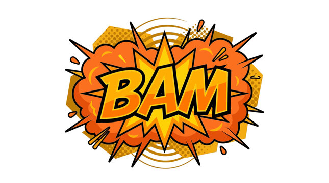 Comic Book Sound Effect BAM Isolated