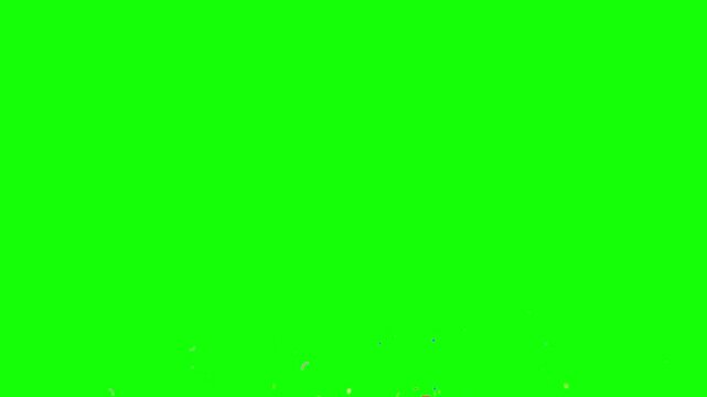 Green screen background provides a solid chroma key surface for visual effects and video editing projects.