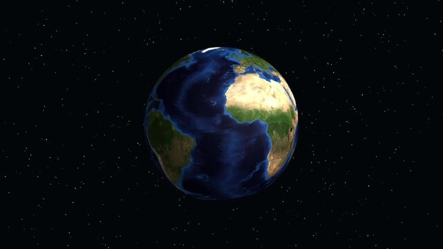 Earth Zoom Animation Focusing on Cucuta Colombia with Latitude and Longitude