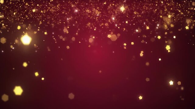 Elegant Burgundy Red Gradient with Champagne Gold Glow Motion Background