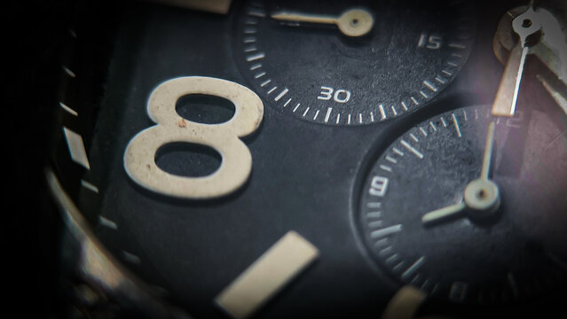 Black Watch Dial Macro Close