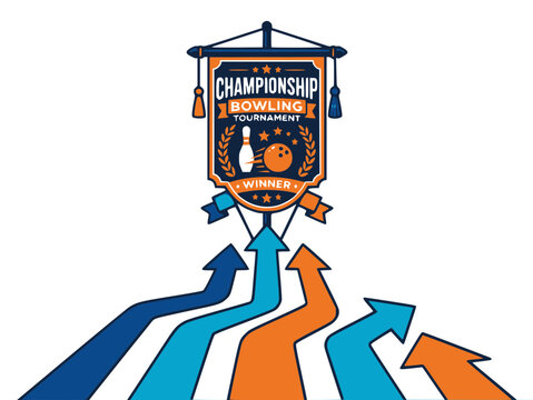 Championship Bowling Tournament Winner Pennant